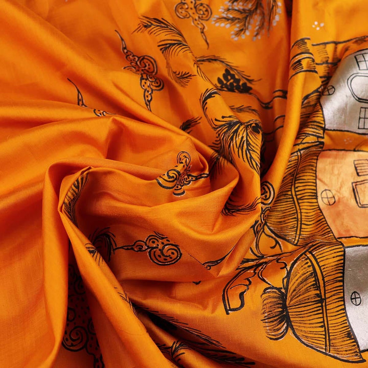 Handloom Patachitra Silk Saree Handloom Saree_Pattachitra silk Priyadarshini Handloom