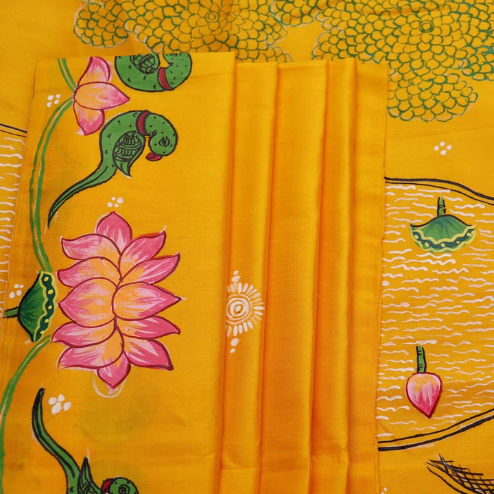 Handloom Patachitra Silk Saree Handloom Saree_Pattachitra silk Priyadarshini Handloom 