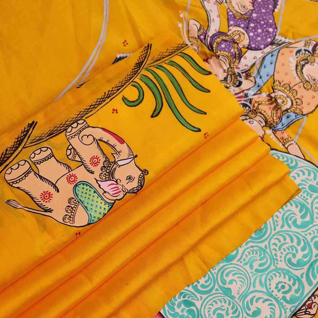 Handloom Patachitra Silk Saree Handloom Saree_Pattachitra silk Priyadarshini Handloom