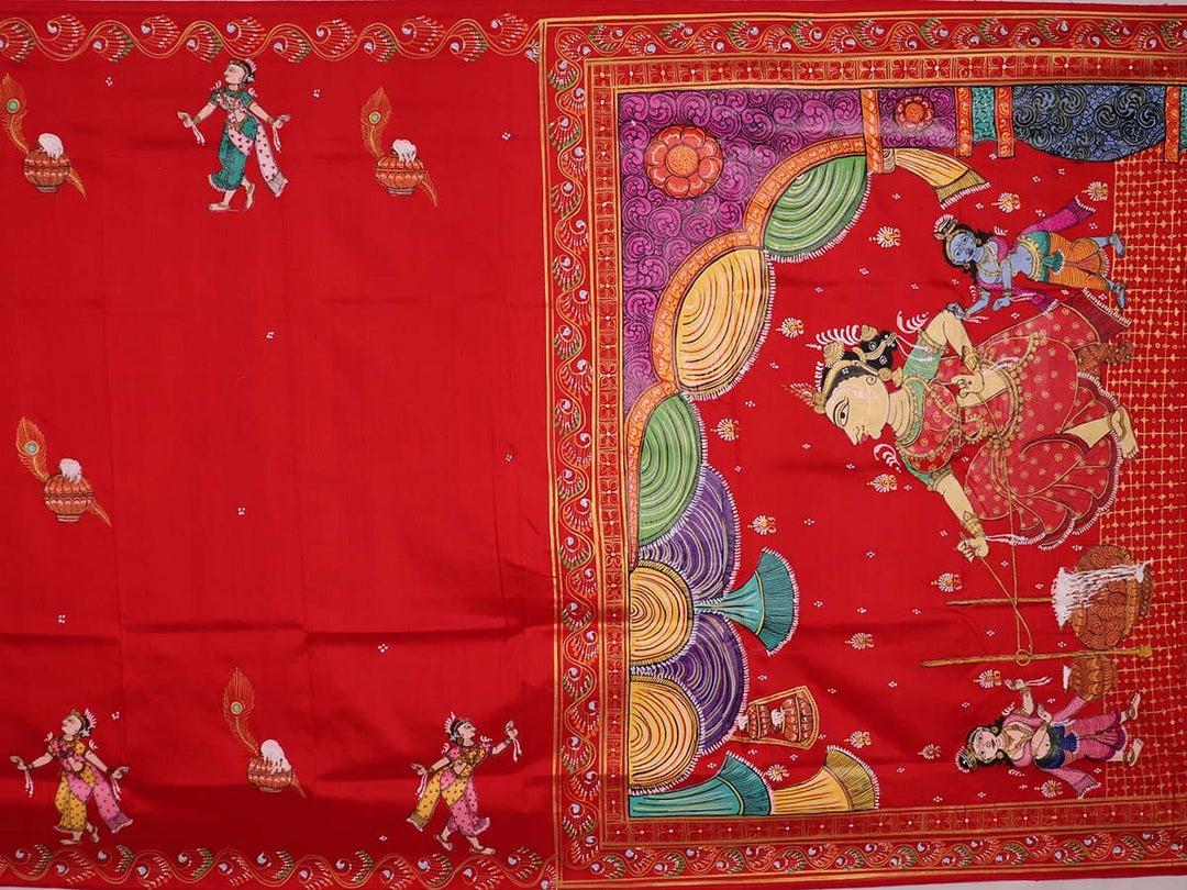Handloom Patachitra Silk Saree Handloom Saree_Pattachitra silk Priyadarshini Handloom