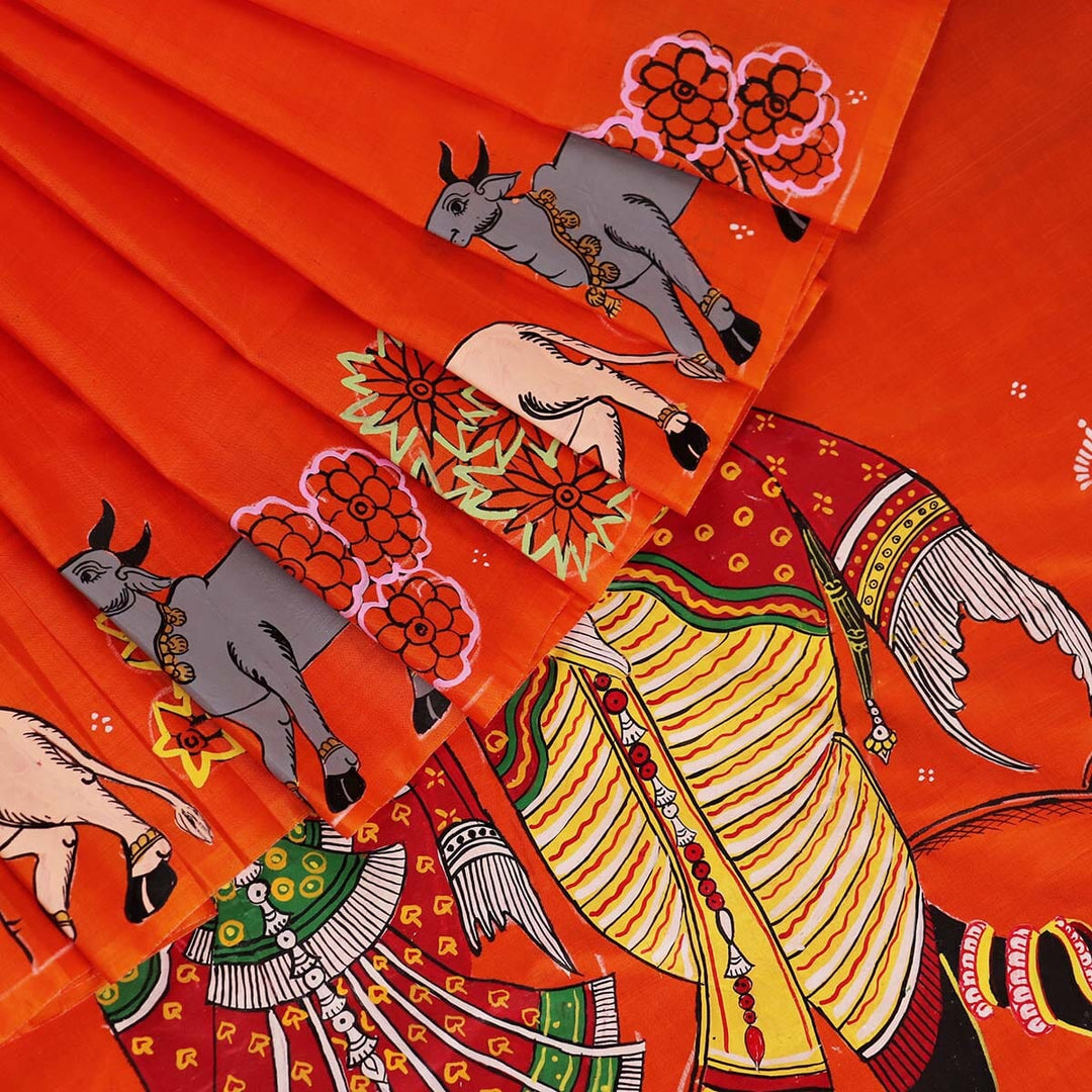 Handloom Patachitra Silk Saree Handloom Saree_Pattachitra silk Priyadarshini Handloom