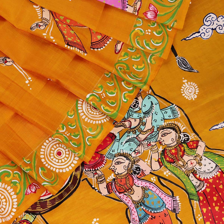 Handloom Patachitra Silk Saree Handloom Saree_Pattachitra silk Priyadarshini Handloom 