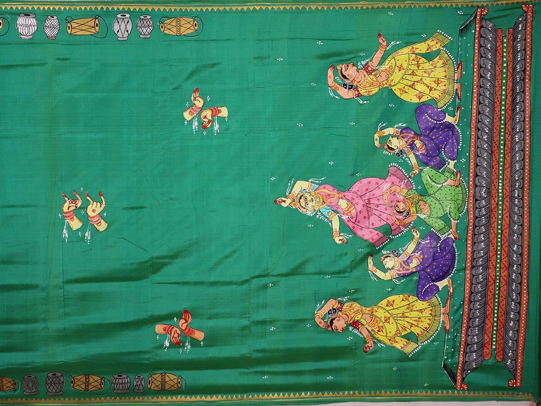 Handloom Patachitra Silk Saree Handloom Saree_Pattachitra silk Priyadarshini Handloom 