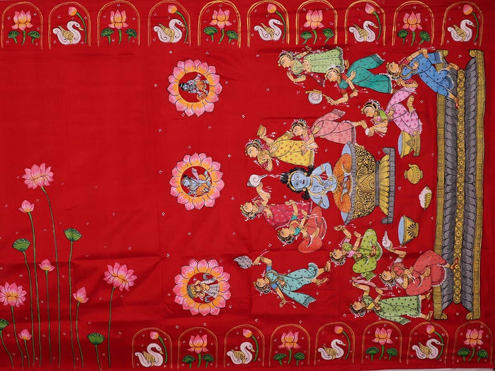 Handloom Patachitra Silk Saree Handloom Saree_Pattachitra silk Priyadarshini Handloom
