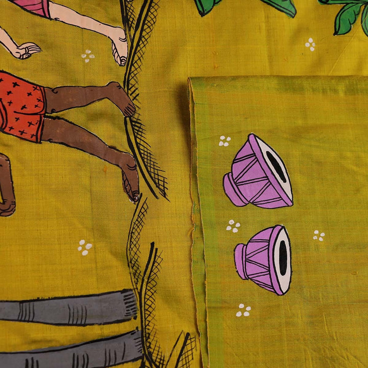 Handloom Patachitra Silk Saree Handloom Saree_Pattachitra silk Priyadarshini Handloom
