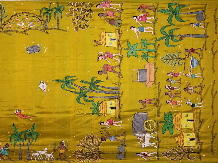 Handloom Patachitra Silk Saree Handloom Saree_Pattachitra silk Priyadarshini Handloom