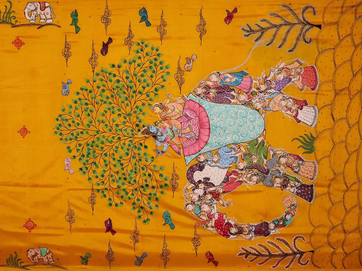 Handloom Patachitra Silk Saree Handloom Saree_Pattachitra silk Priyadarshini Handloom