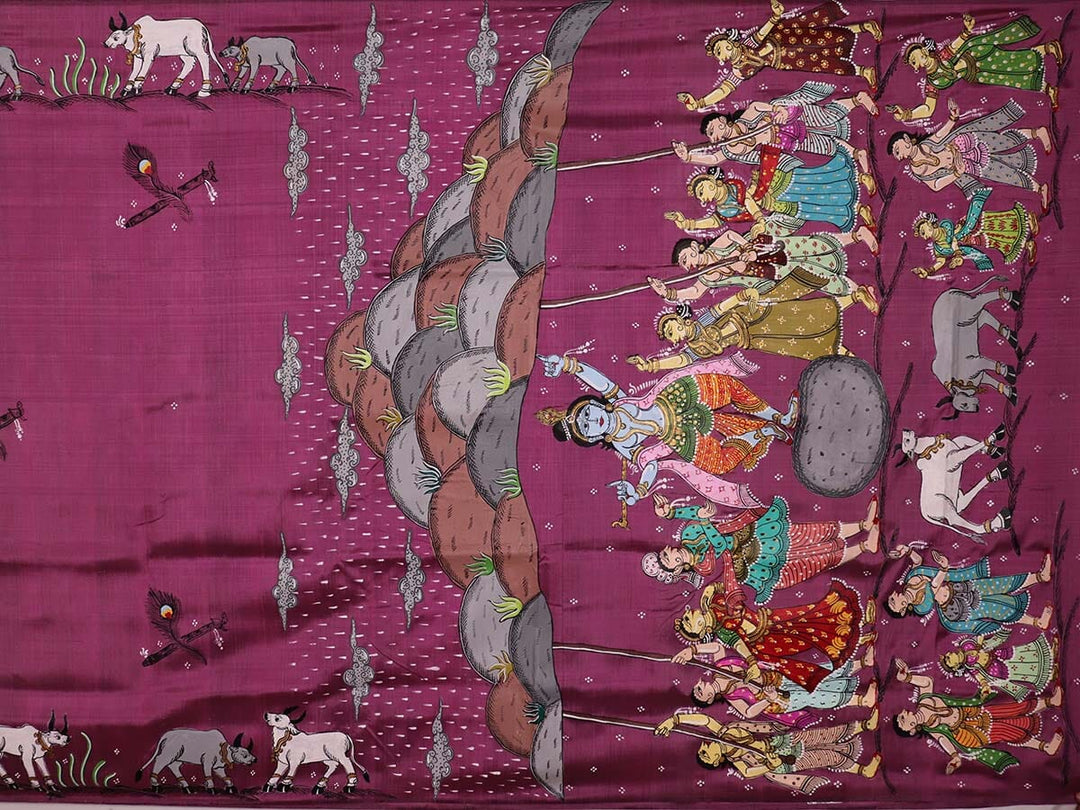 Handloom Patachitra Silk Saree Handloom Saree_Pattachitra silk Priyadarshini Handloom