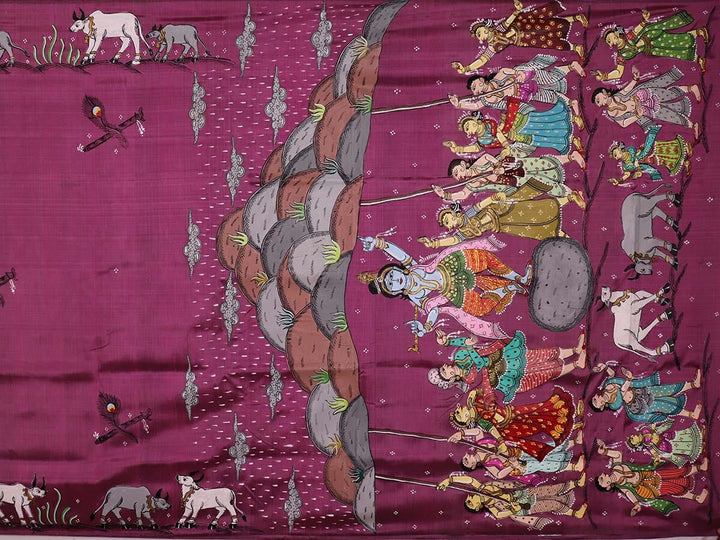 Handloom Patachitra Silk Saree Handloom Saree_Pattachitra silk Priyadarshini Handloom