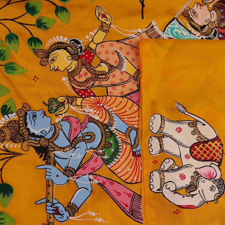 Handloom Patachitra Silk Saree Handloom Saree_Pattachitra silk Priyadarshini Handloom