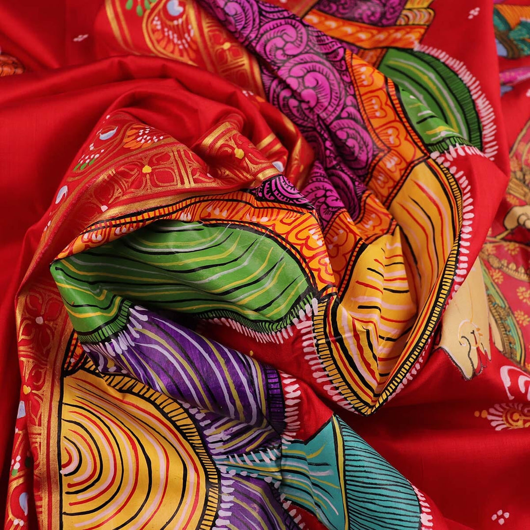 Handloom Patachitra Silk Saree Handloom Saree_Pattachitra silk Priyadarshini Handloom