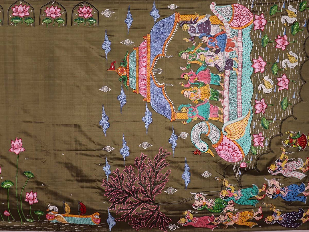 Handloom Patachitra Silk Saree Handloom Saree_Pattachitra silk Priyadarshini Handloom