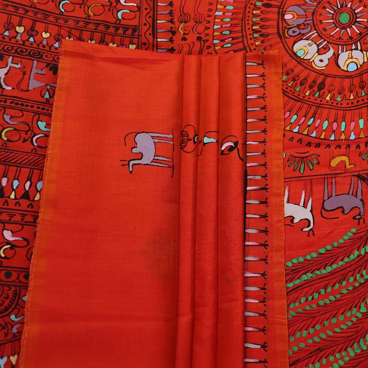 Handloom Patachitra Silk Saree Handloom Saree_Pattachitra silk Priyadarshini Handloom 