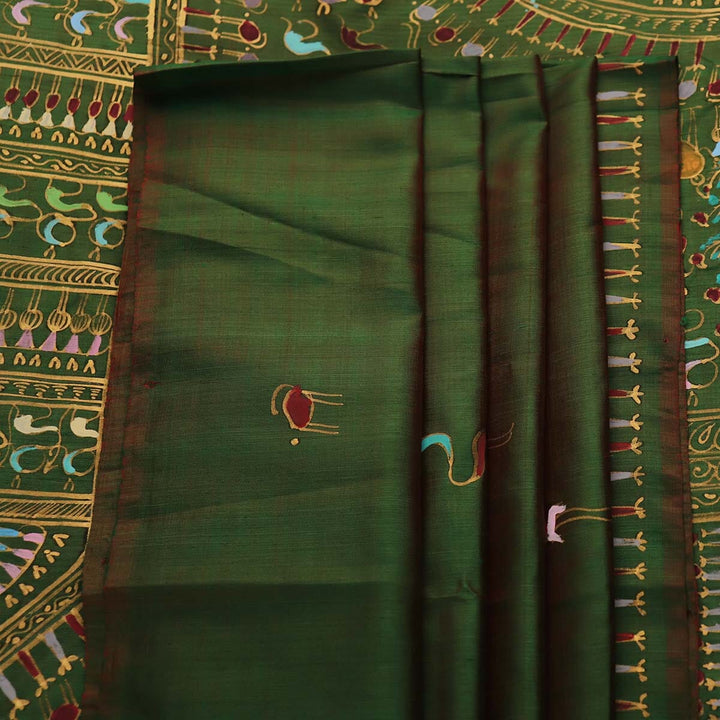 Handloom Patachitra Silk Saree Handloom Saree_Pattachitra silk Priyadarshini Handloom 