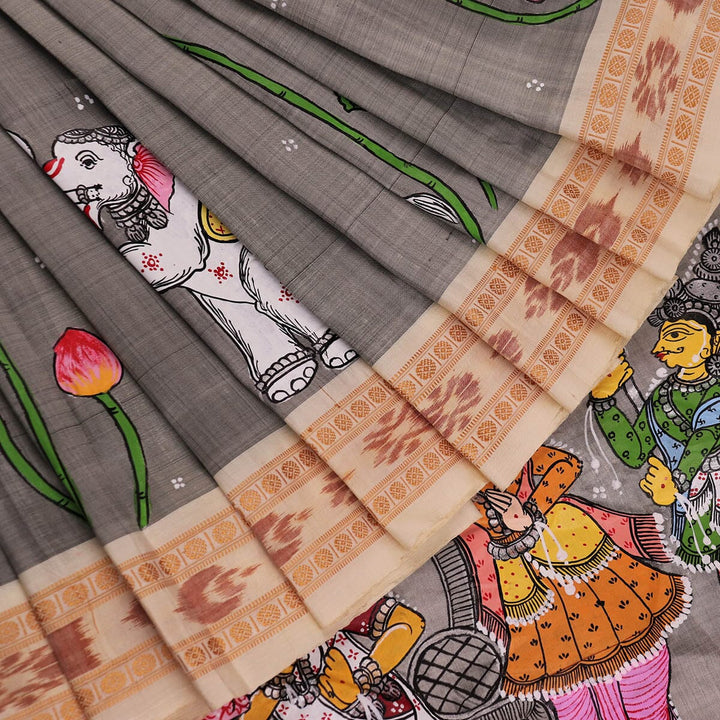 Handloom Patachitra Silk Saree Handloom Saree_Pattachitra silk Priyadarshini Handloom