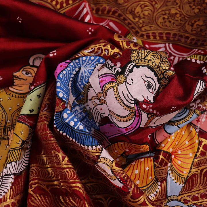Handloom Patachitra Silk Saree Handloom Saree_Pattachitra silk Priyadarshini Handloom