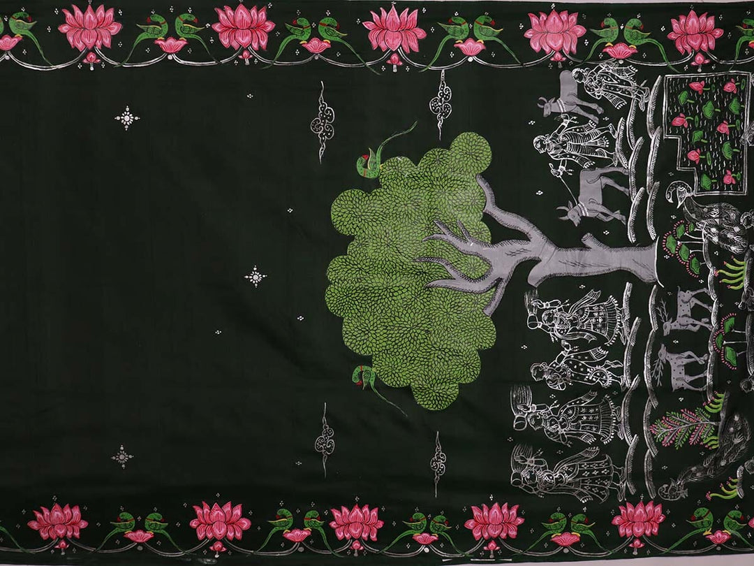 Handloom Patachitra Silk Saree Handloom Saree_Pattachitra silk Priyadarshini Handloom