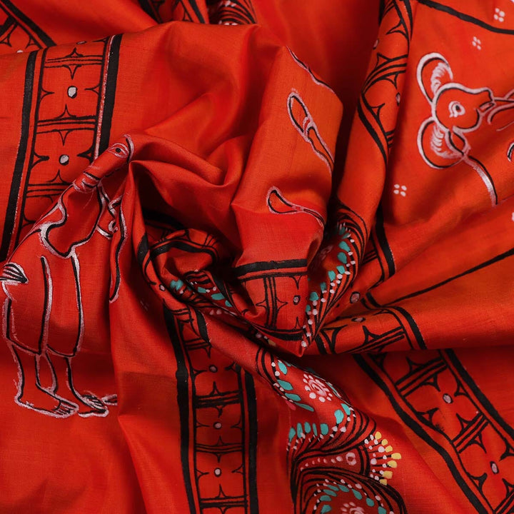 Handloom Patachitra Silk Saree Handloom Saree_Pattachitra silk Priyadarshini Handloom