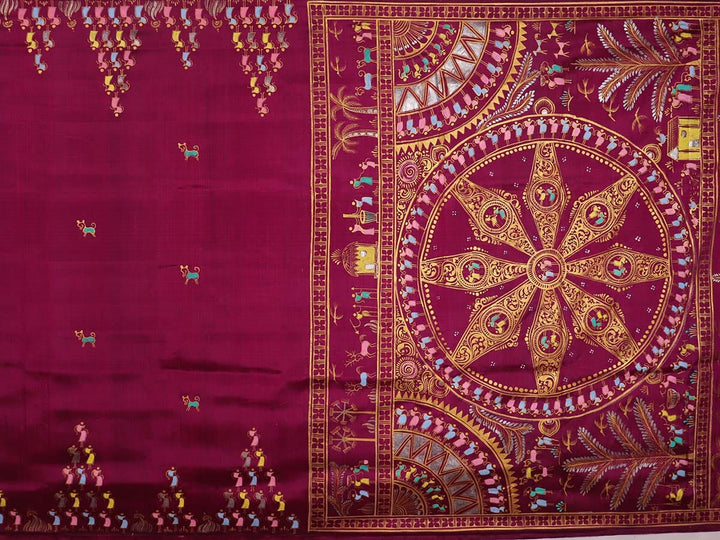 Handloom Patachitra Silk Saree Handloom Saree_Pattachitra silk Priyadarshini Handloom