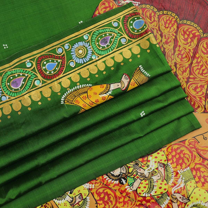 Handloom Patachitra Silk Saree Handloom Saree_Pattachitra silk Priyadarshini Handloom