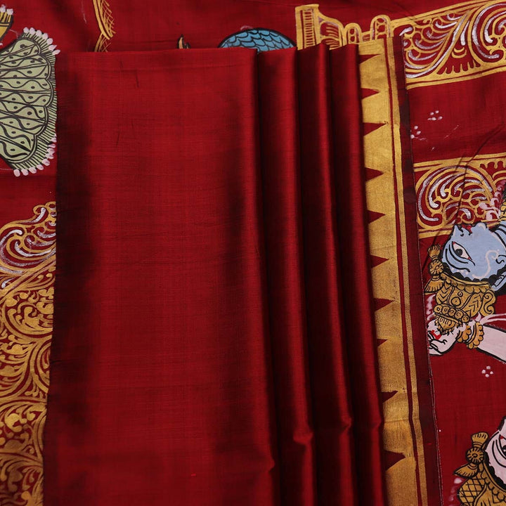 Handloom Patachitra Silk Saree Handloom Saree_Pattachitra silk Priyadarshini Handloom
