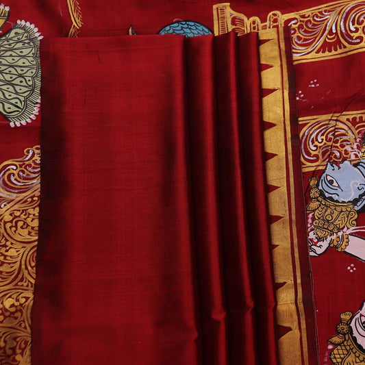 Handloom Patachitra Silk Saree Handloom Saree_Pattachitra silk Priyadarshini Handloom