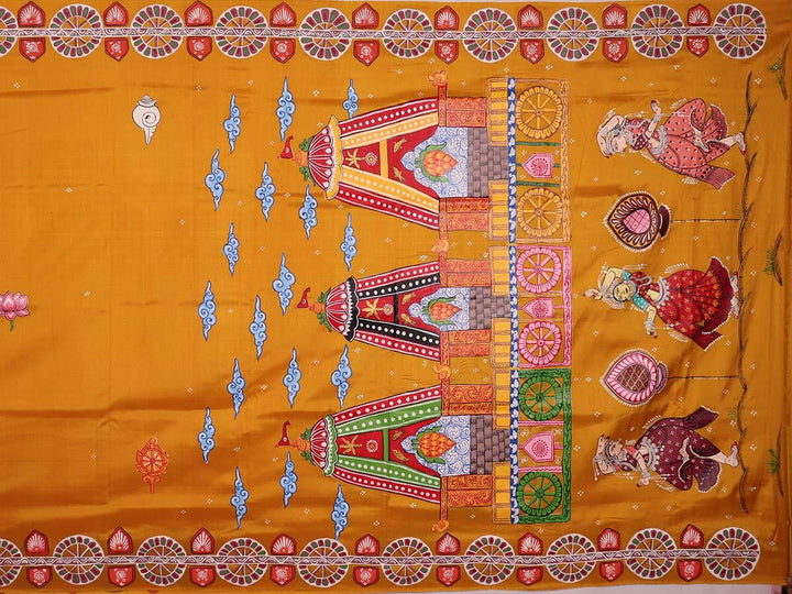 Handloom Patachitra Silk Saree Handloom Saree_Pattachitra silk Priyadarshini Handloom 