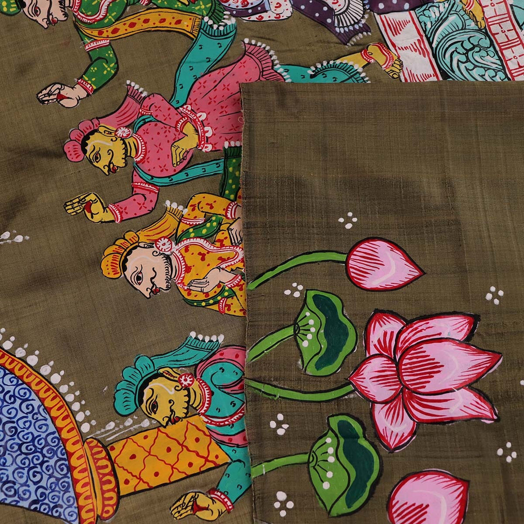 Handloom Patachitra Silk Saree Handloom Saree_Pattachitra silk Priyadarshini Handloom