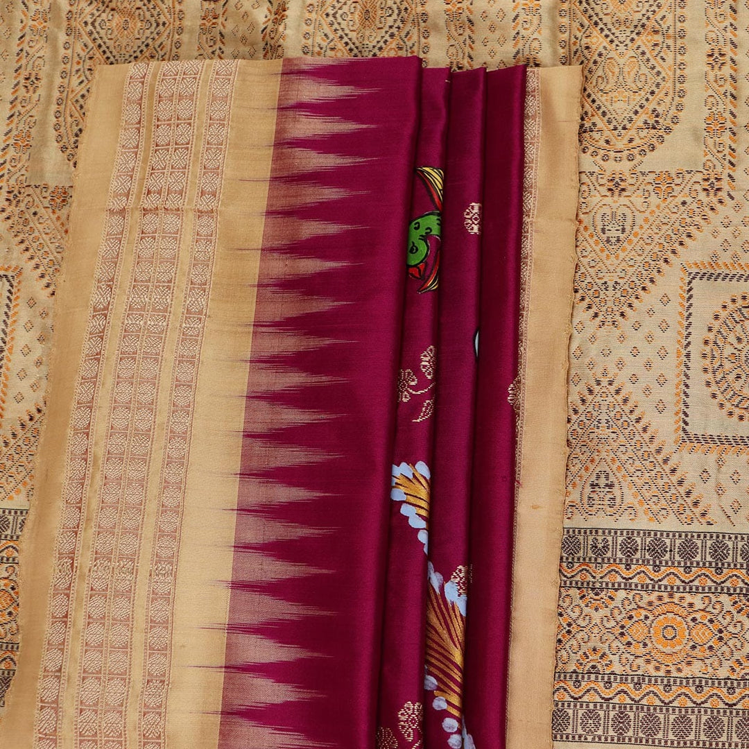 Handloom Patachitra Silk Saree Handloom Saree_Pattachitra silk Priyadarshini Handloom