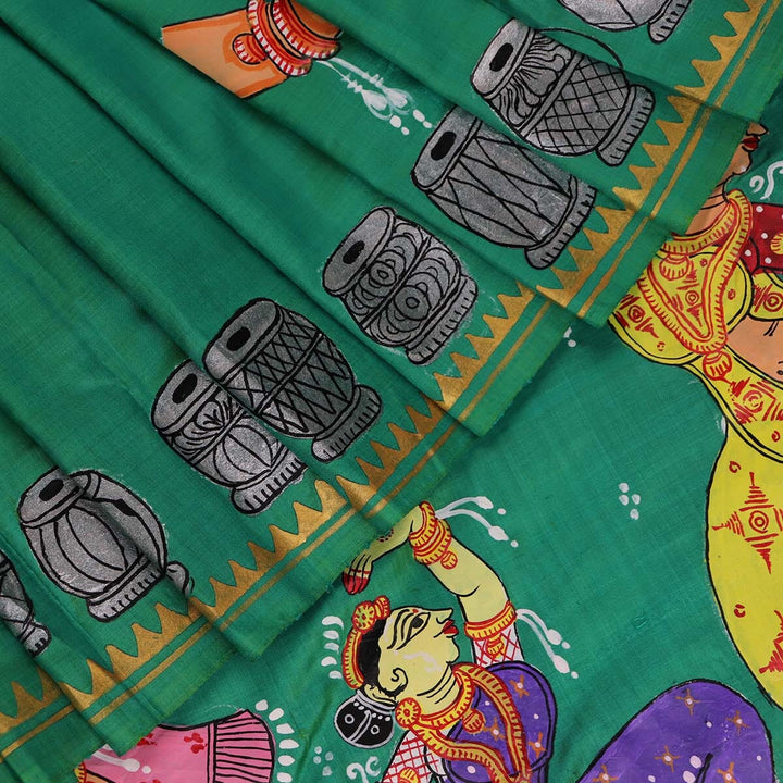 Handloom Patachitra Silk Saree Handloom Saree_Pattachitra silk Priyadarshini Handloom 