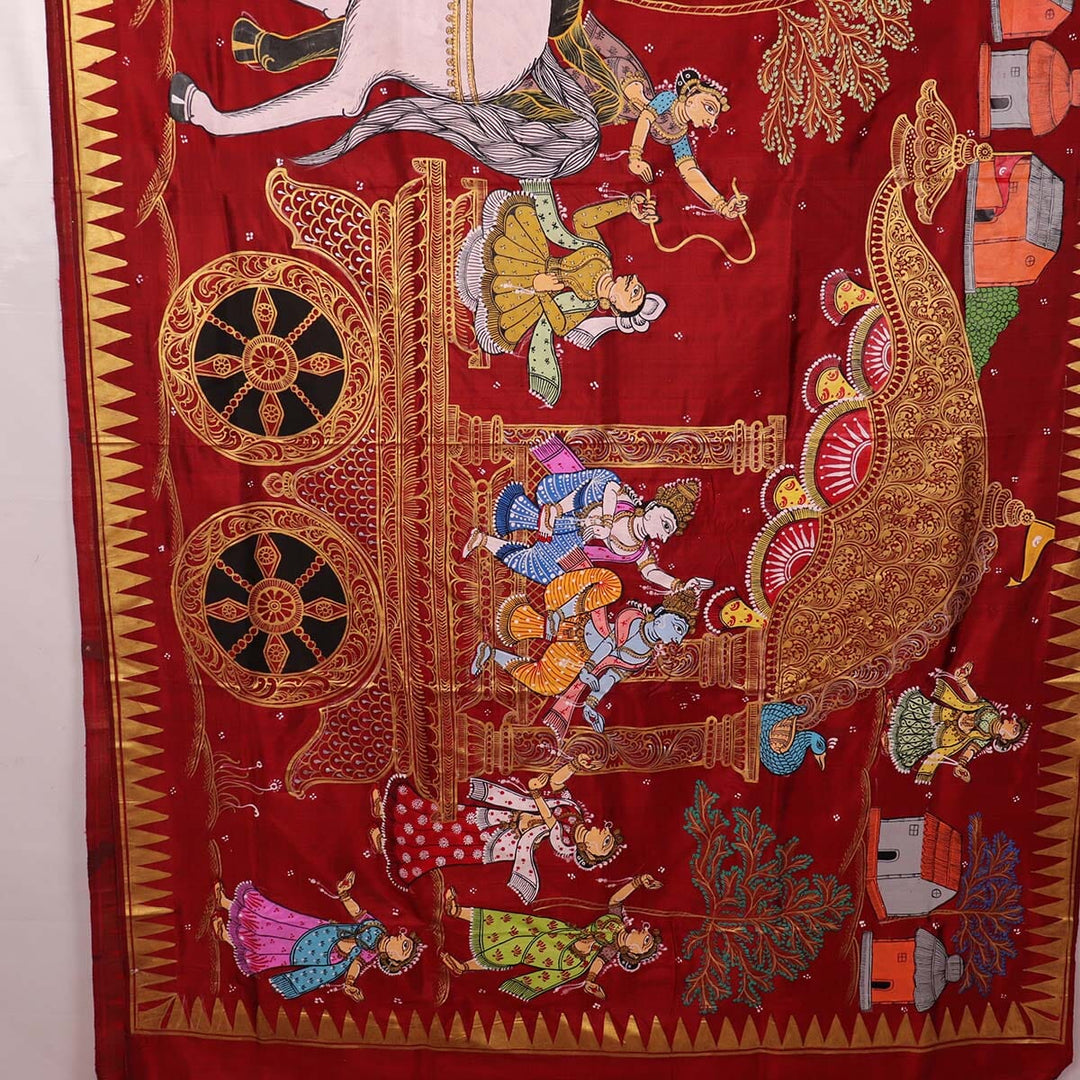 Handloom Patachitra Silk Saree Handloom Saree_Pattachitra silk Priyadarshini Handloom