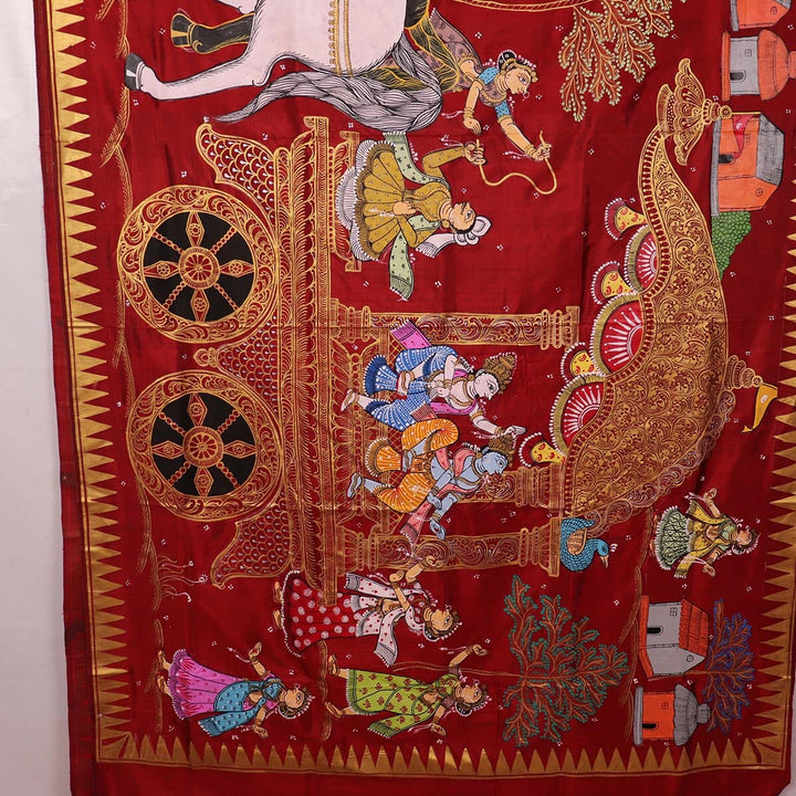 Handloom Patachitra Silk Saree Handloom Saree_Pattachitra silk Priyadarshini Handloom