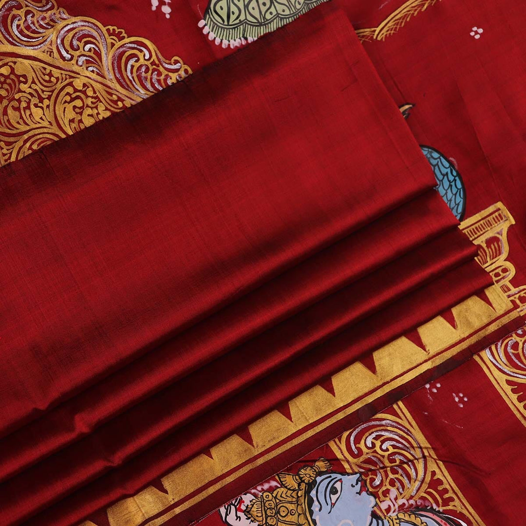 Handloom Patachitra Silk Saree Handloom Saree_Pattachitra silk Priyadarshini Handloom 