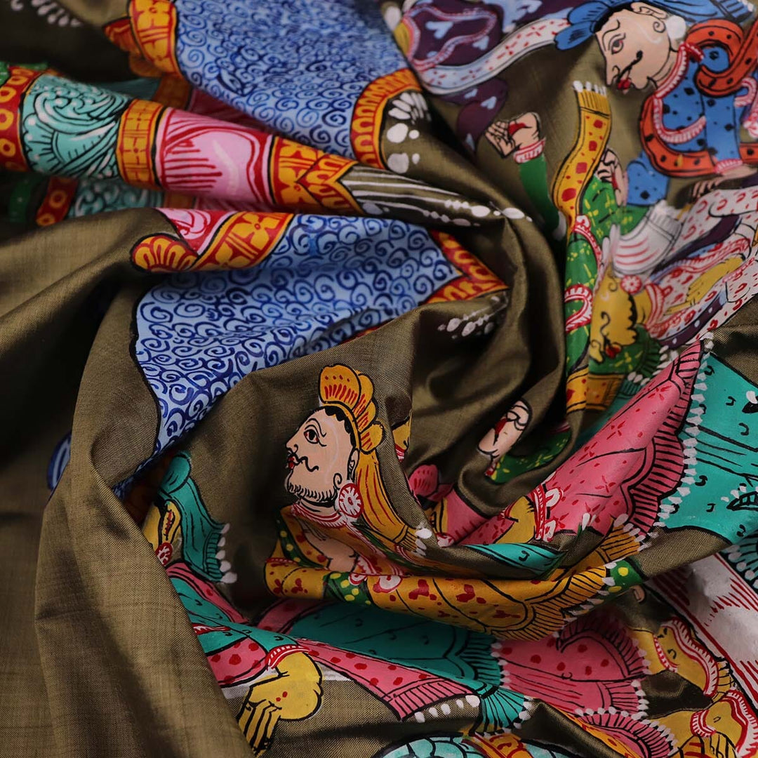 Handloom Patachitra Silk Saree Handloom Saree_Pattachitra silk Priyadarshini Handloom