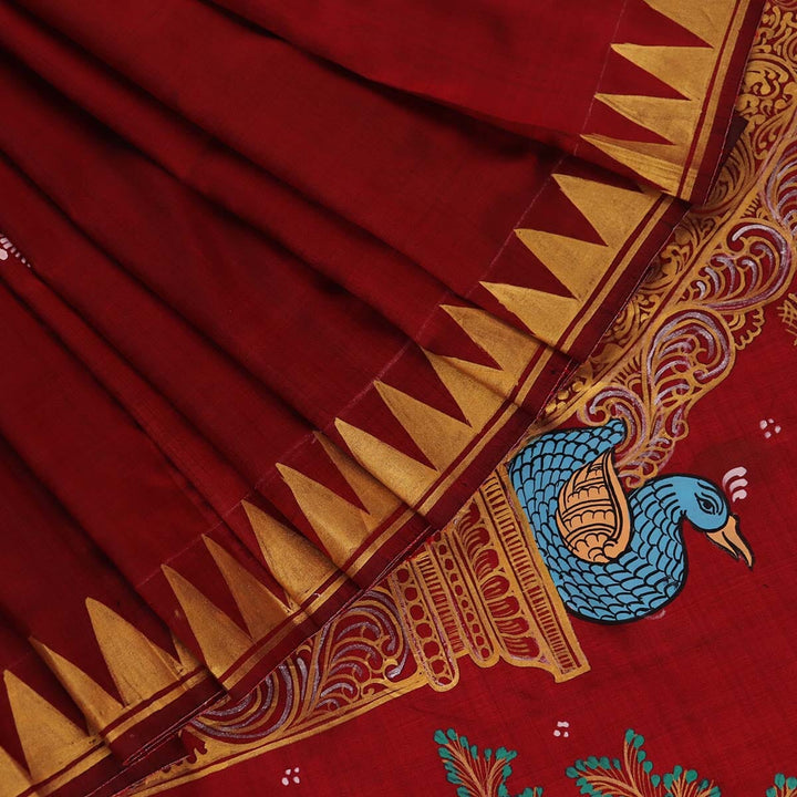 Handloom Patachitra Silk Saree Handloom Saree_Pattachitra silk Priyadarshini Handloom 