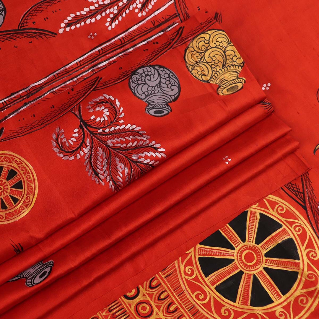 Handloom Patachitra Silk Saree Handloom Saree_Pattachitra silk Priyadarshini Handloom