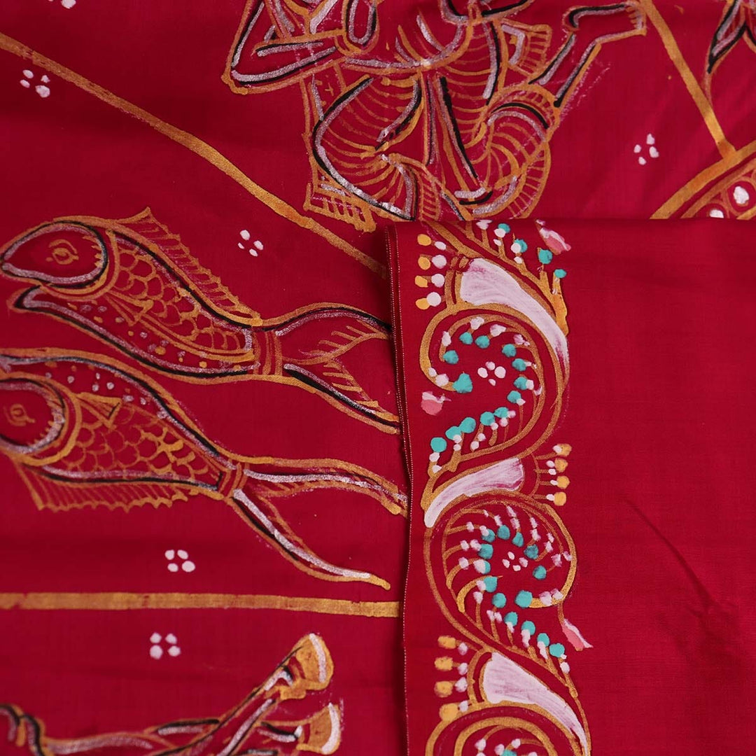 Handloom Patachitra Silk Saree Handloom Saree_Pattachitra silk Priyadarshini Handloom