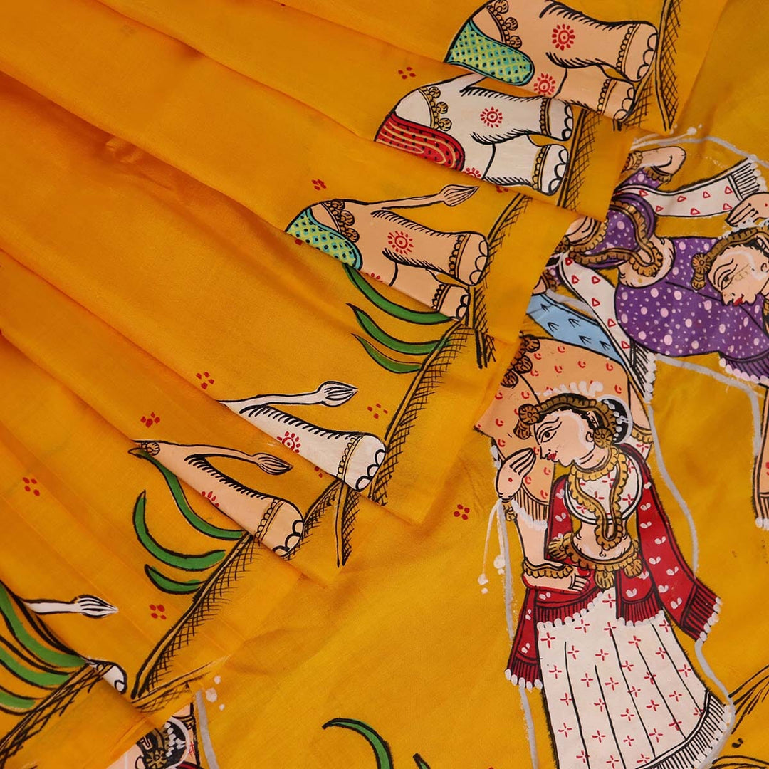 Handloom Patachitra Silk Saree Handloom Saree_Pattachitra silk Priyadarshini Handloom