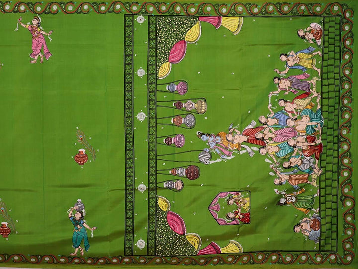 Handloom Patachitra Silk Saree Handloom Saree_Pattachitra silk Priyadarshini Handloom