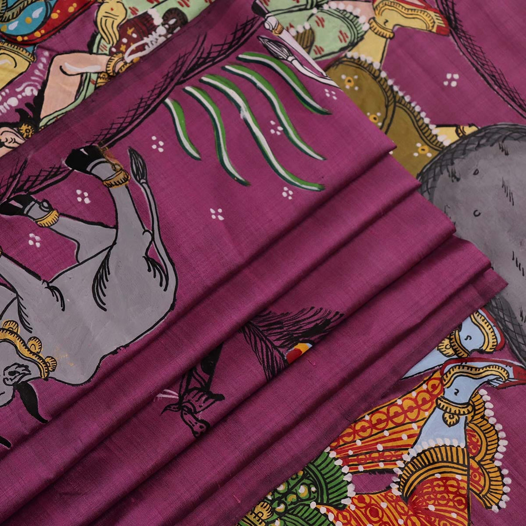 Handloom Patachitra Silk Saree Handloom Saree_Pattachitra silk Priyadarshini Handloom