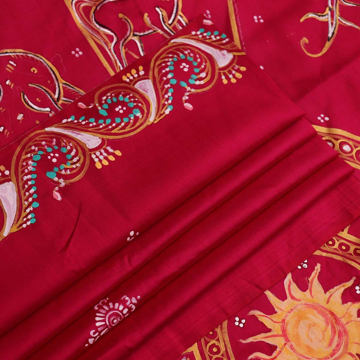 Handloom Patachitra Silk Saree Handloom Saree_Pattachitra silk Priyadarshini Handloom