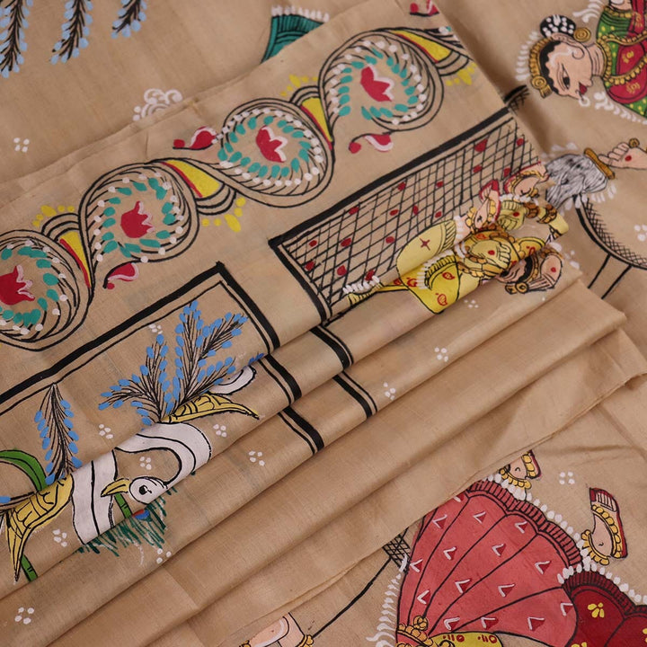 Handloom Patachitra Silk Saree Handloom Saree_Pattachitra silk Priyadarshini Handloom 