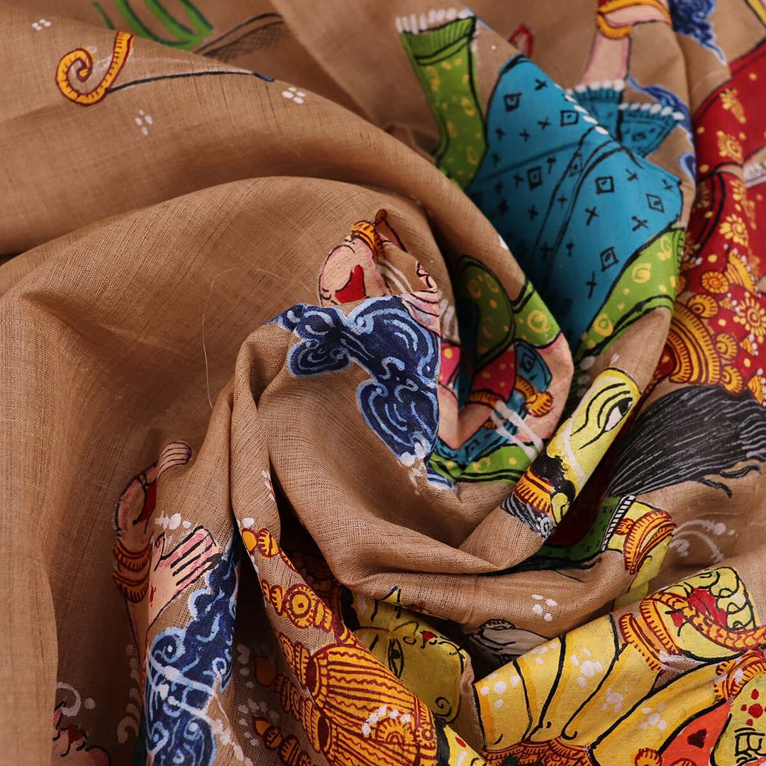 Handloom Patachitra Silk Saree Handloom Saree_Pattachitra silk Priyadarshini Handloom
