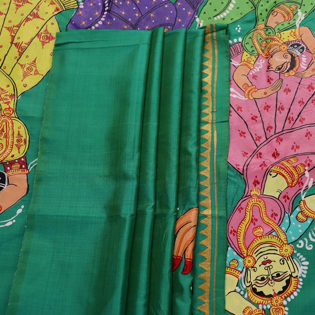 Handloom Patachitra Silk Saree Handloom Saree_Pattachitra silk Priyadarshini Handloom 