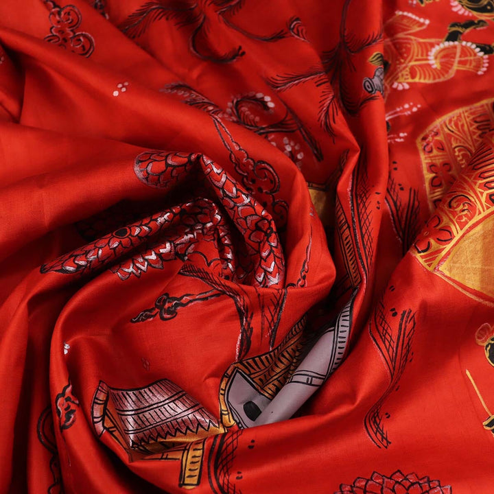 Handloom Patachitra Silk Saree Handloom Saree_Pattachitra silk Priyadarshini Handloom