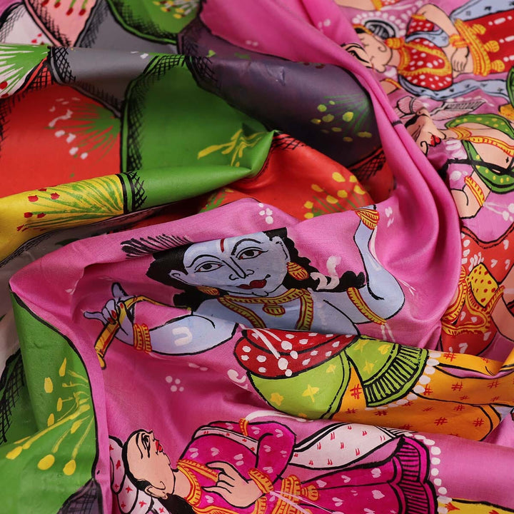 Handloom Patachitra Silk Saree Handloom Saree_Pattachitra silk Priyadarshini Handloom
