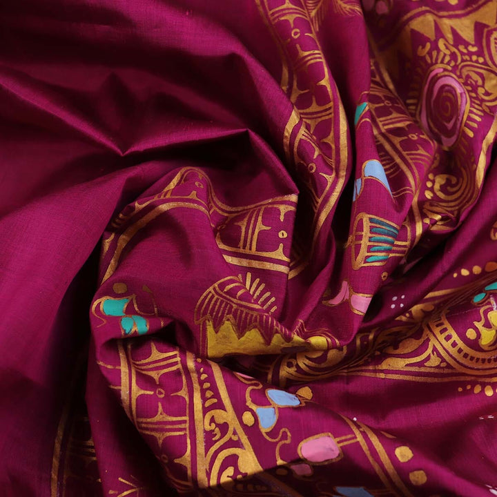 Handloom Patachitra Silk Saree Handloom Saree_Pattachitra silk Priyadarshini Handloom
