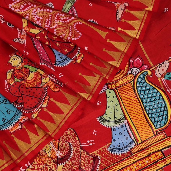 Handloom Patachitra Silk Saree Handloom Saree_Pattachitra silk Priyadarshini Handloom