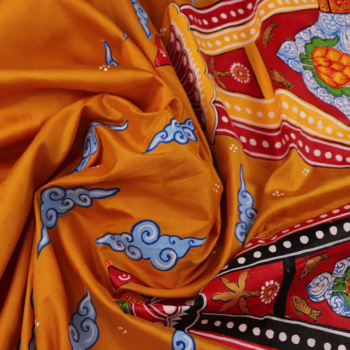 Handloom Patachitra Silk Saree Handloom Saree_Pattachitra silk Priyadarshini Handloom