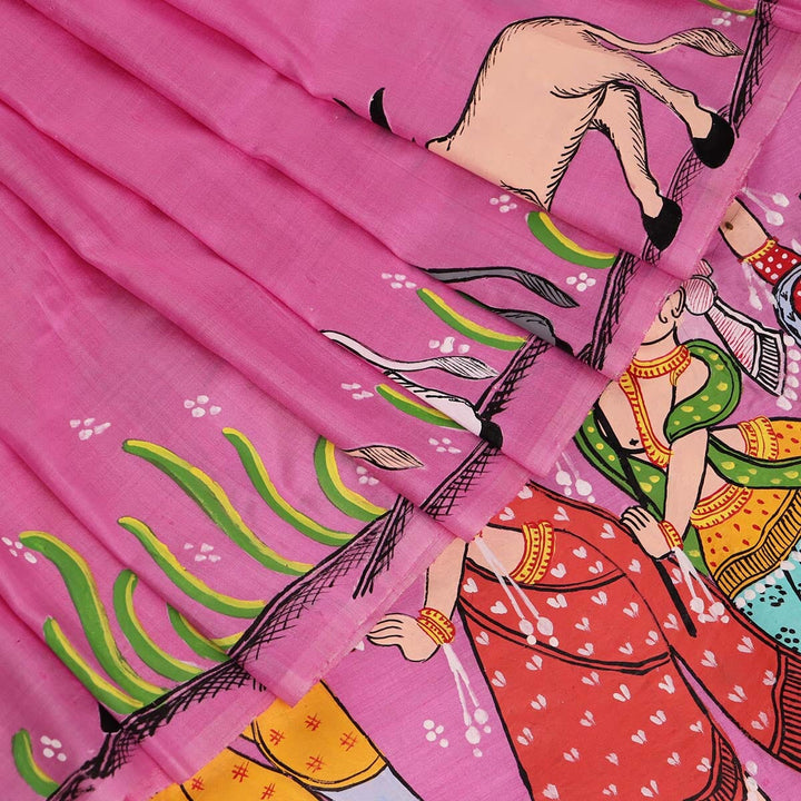 Handloom Patachitra Silk Saree Handloom Saree_Pattachitra silk Priyadarshini Handloom